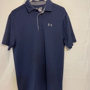 Under Armour Men's Tech Golf Polo (Navy/Graphite) Size: Medium